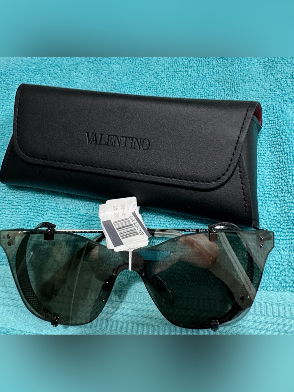 Valentino Garavani Black Frame Sunglasses with Dark Smoke Lenses